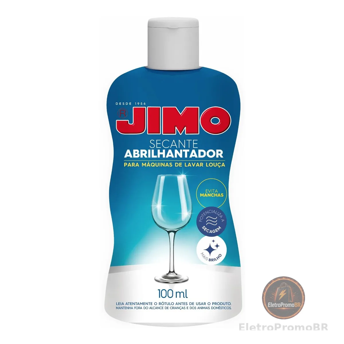 JIMO Secante Abrilhantador para Lava Lou�a Brilho Mais Intenso Sem Res�duos 100ml