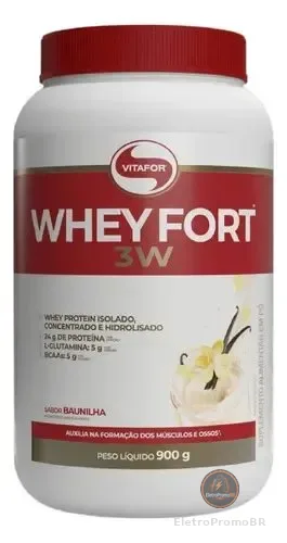 Whey Fort 3w Baunilha 900g Vitafor Baunilha