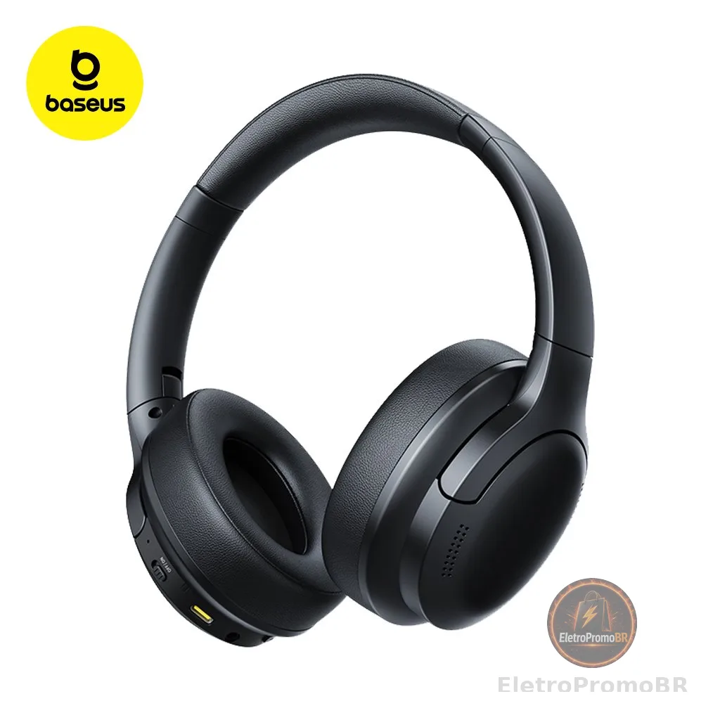Headphone Baseus Bass BH1 Lite Sem Fio Bluetooth 6.0 Som Potente Leve Dobrável Confortável
