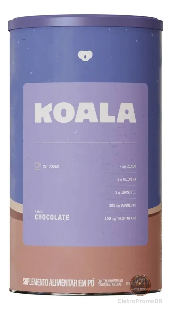 Koala Chocolate - Economic Size (456g) - Caffeine Army – Suplemento em Pó Noturno com Magnésio, Inositol, Triptofano, Zinco e Vitaminas | Conforto Noturno, Equilíbrio, Suporte ao Metabolismo