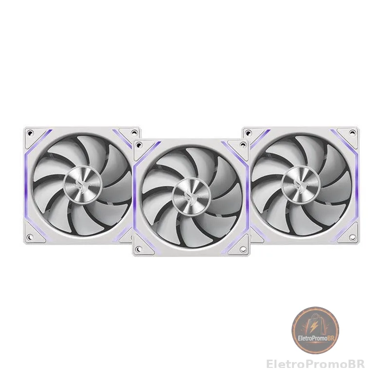 Kit Ventoinha Pichau Ventus NX, ARGB, 3x120mm, Branco, PCH-VTNX3-WH01