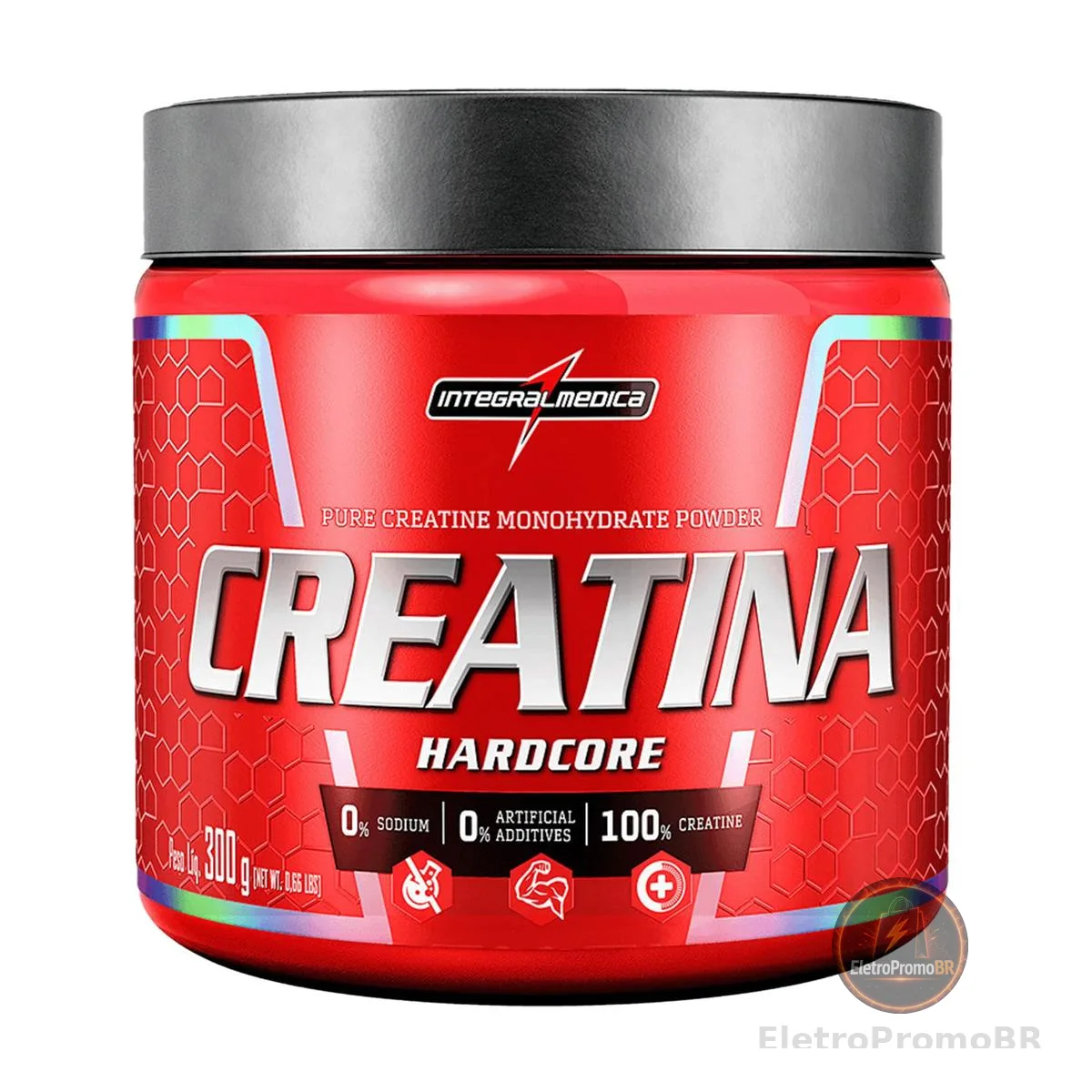 Integralmedica Creatina em Pó Hardcore 100% Pura e Monohidratada 300g