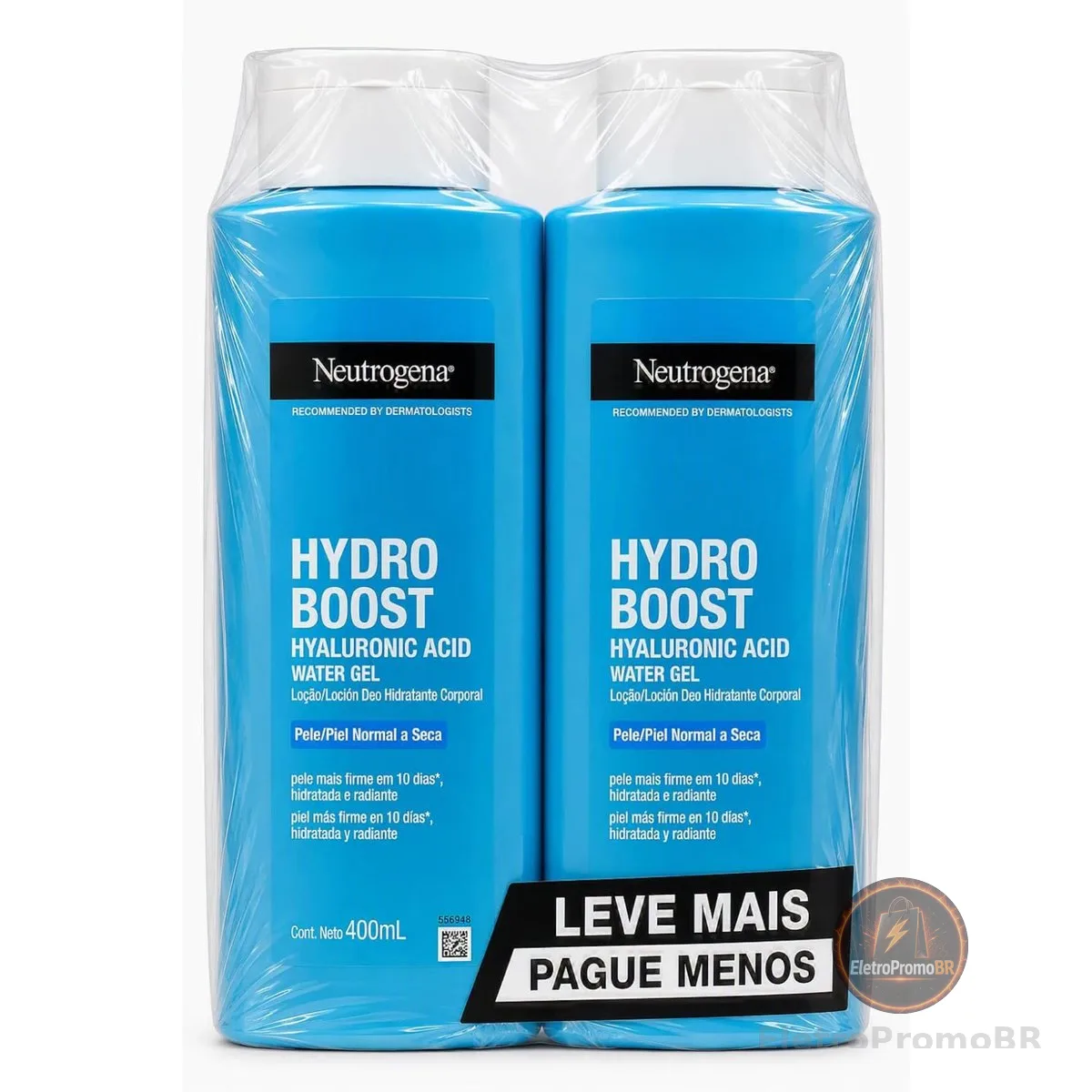 Neutrogena Hidratante Corporal Hydro Boost Water Gel, Kit com 2 Unidades de 400ml