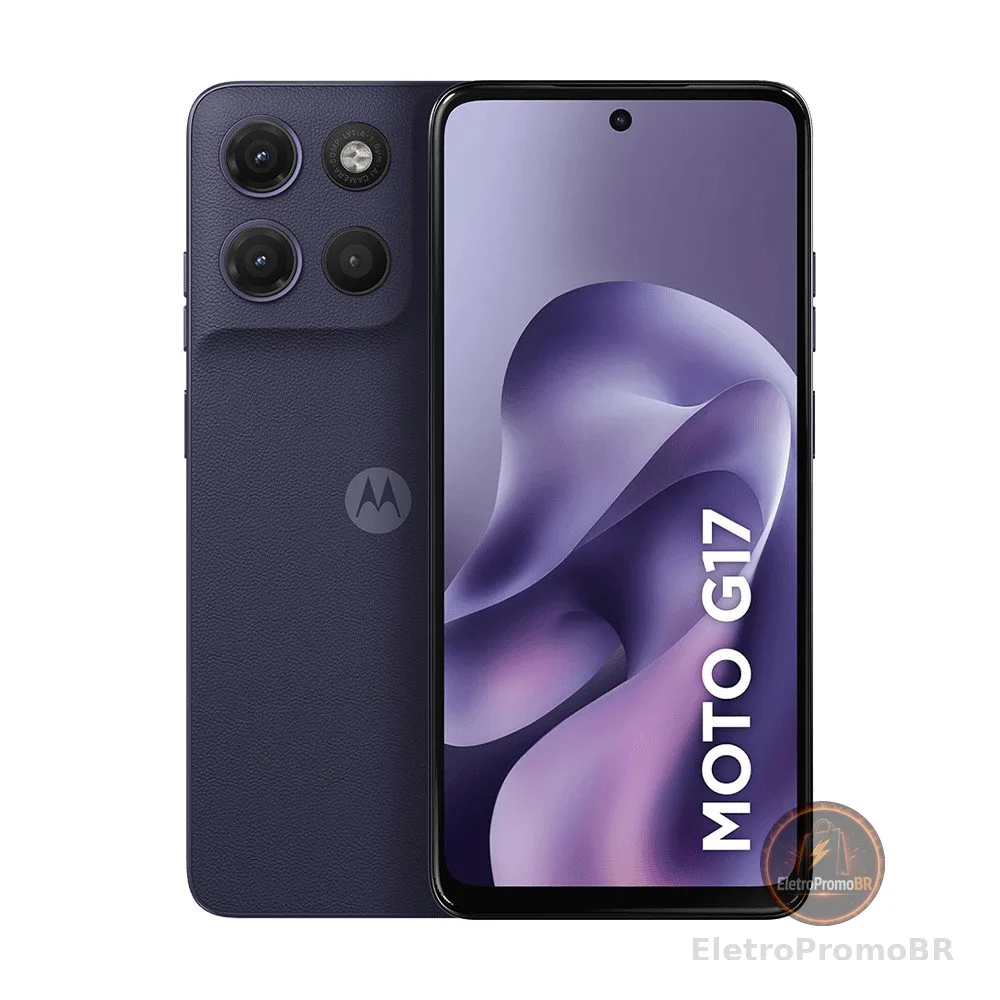 Smartphone Motorola Moto G17 4G - 128GB 12GB (4GB RAM + 8GB RAM Boost) camera 50MP Sony Lytia 600