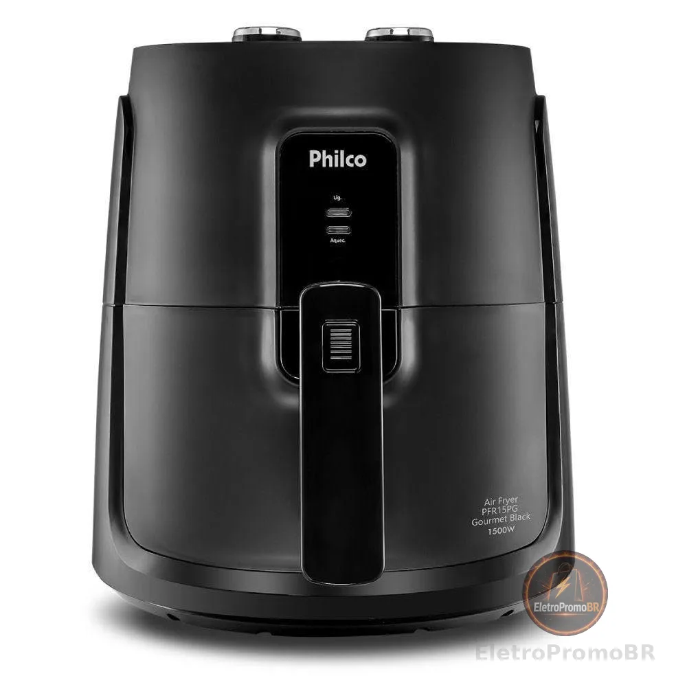 Fritadeira Elétrica sem óleo/Air Fryer Philco PFR15PG Preto 4,3L com Timer