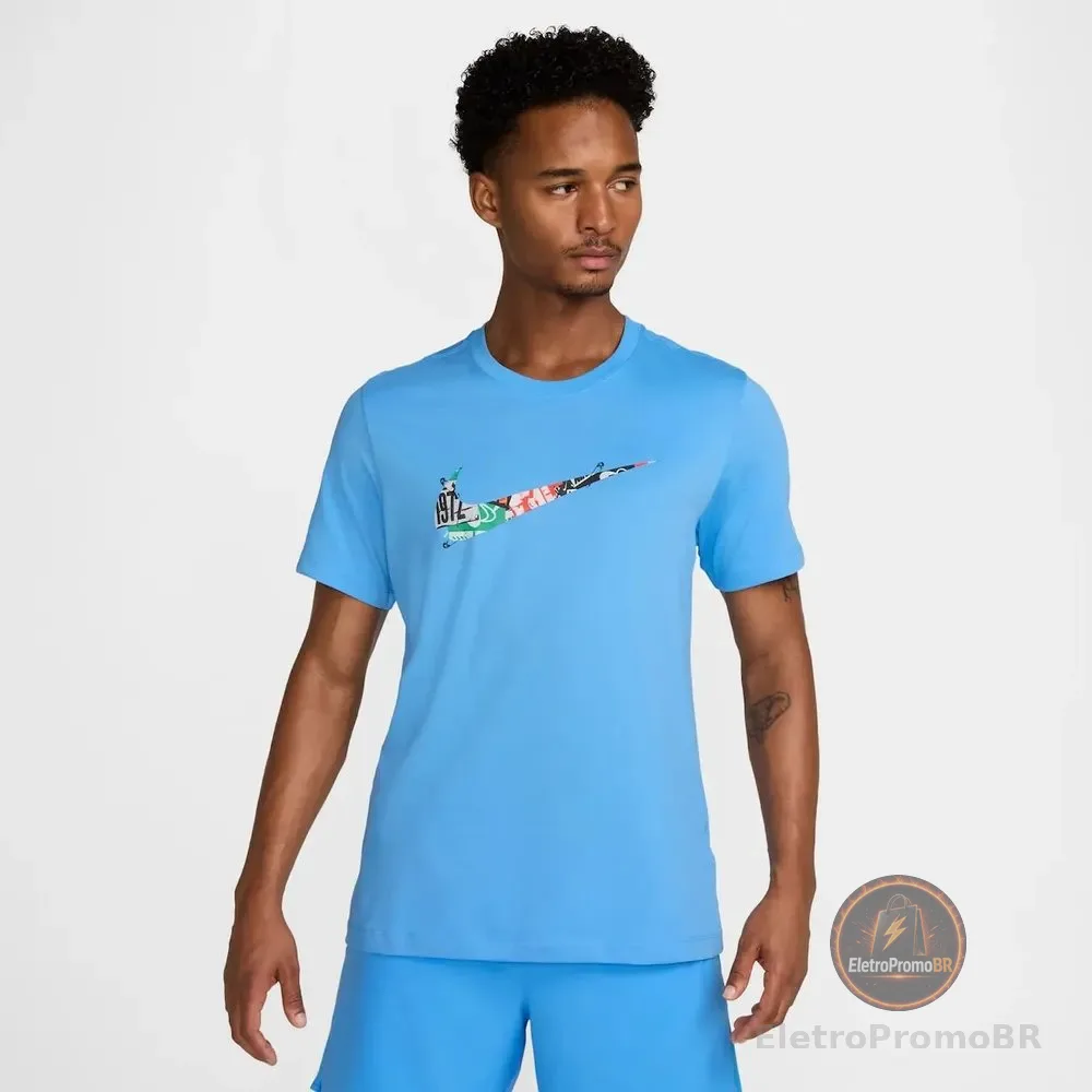 Camiseta Nike Dri-fit Run Division Masculina Azul-claro M