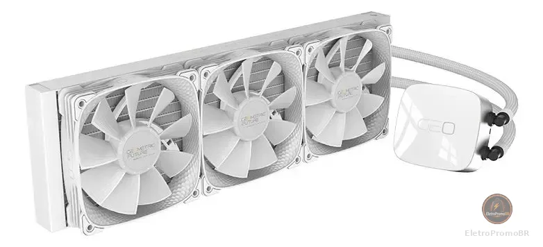 Cooler Líquido AIO Geometric Future RGB 360mm Branco Eskimo Junior Neon