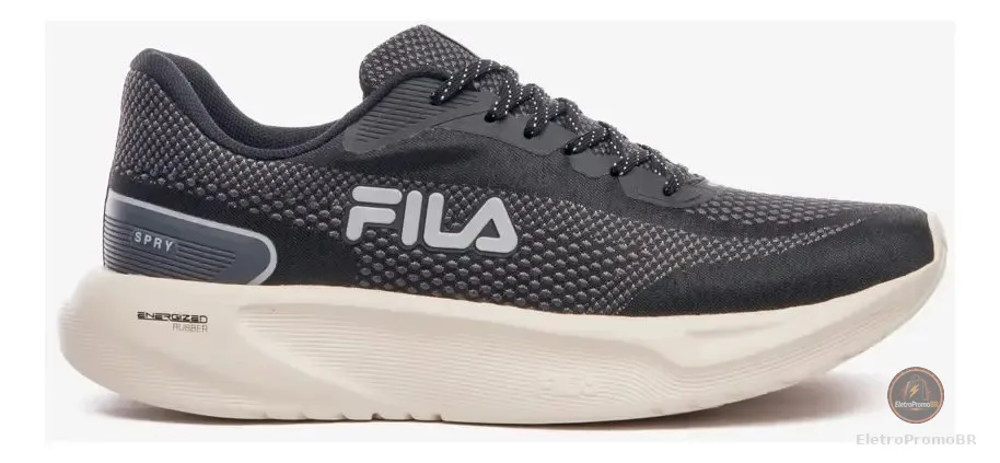 Tênis Masculino Spry Fila Preto/grafite/cinza Liso 43 Br