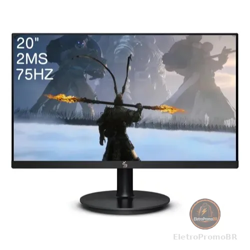Monitor LED 20 Polegadas 3Green Tela Widescreen HD Conexão HDMI VGA Design Slim