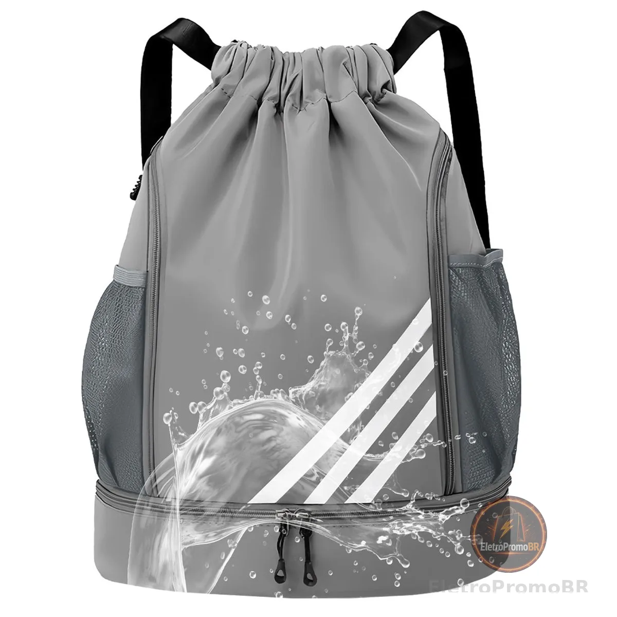 Mochila Esportiva Impermeável para Academia, Bolsa Grande com Compartimento para Tênis e Itens Molhados - Futebol e Treino
