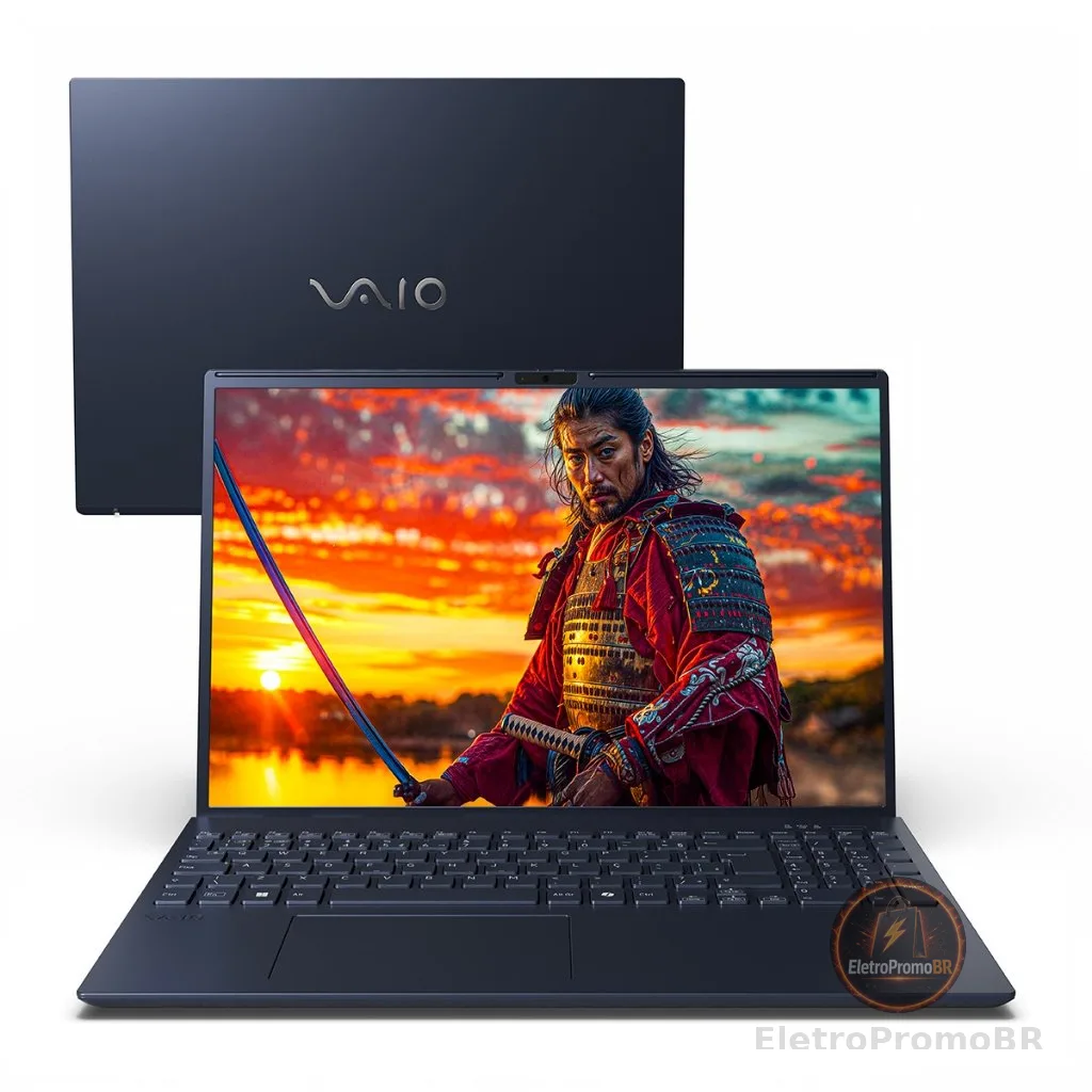 Notebook VAIO FE 16 AMD Ryzen 7 5825U, Linux, 8GB RAM 256GB SSD 16" WUXGA IPS - Cinza Grafite