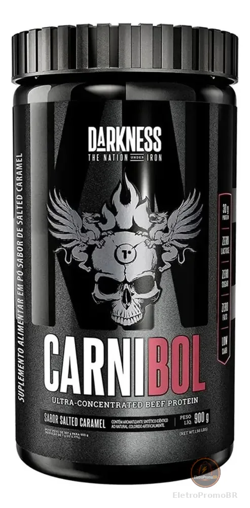 Proteína Darkness Carnibol Beef em pó sabor Caramelo salgado x 900g