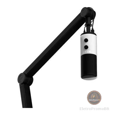 Suporte Articulado NZXT Boom Arm para Microfone Gamer Capsule - AP-BOOMA-B1