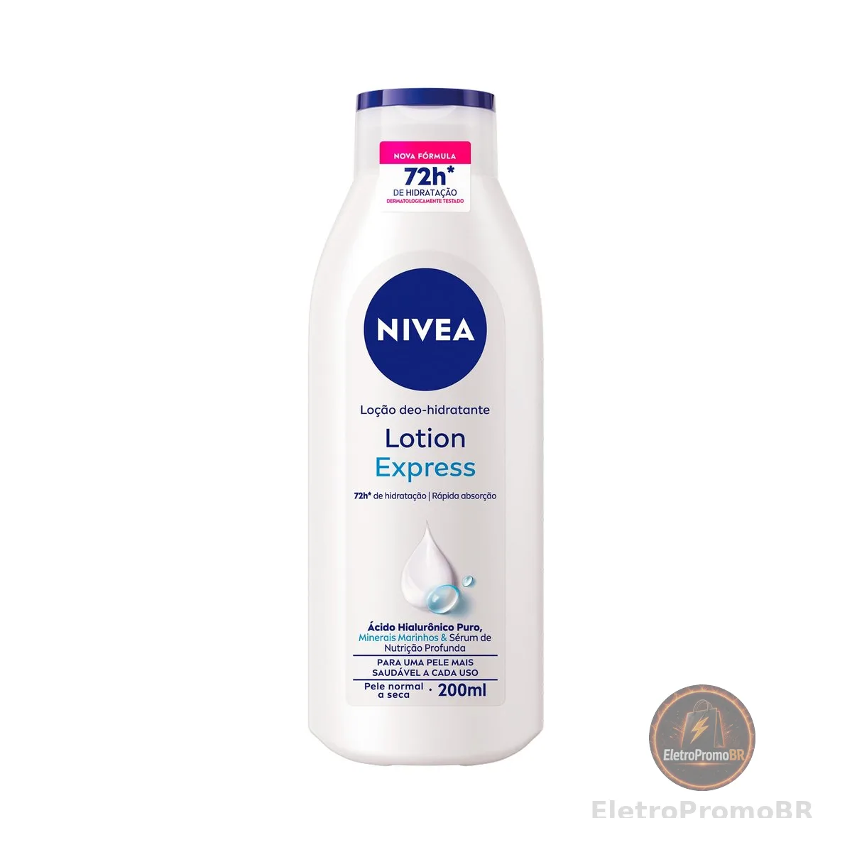 NIVEA Loção Hidratante Corporal Lotion Express - Loção Hidratante com textura leve que hidrata profundamente, protege do ressecamento e auxilia na regeneração da pele - 200ml