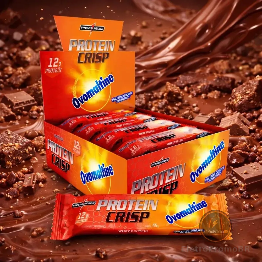 Caixa 12 Barras De Proteína Integralmédica Whey Em Barra Ovomaltine