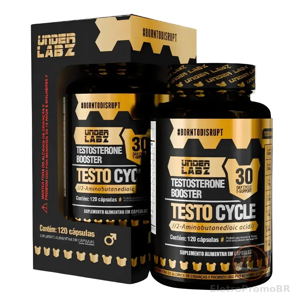 Testo Cycle Borntodisrupt Under Labz 120 Cápsulas Sem Sabor