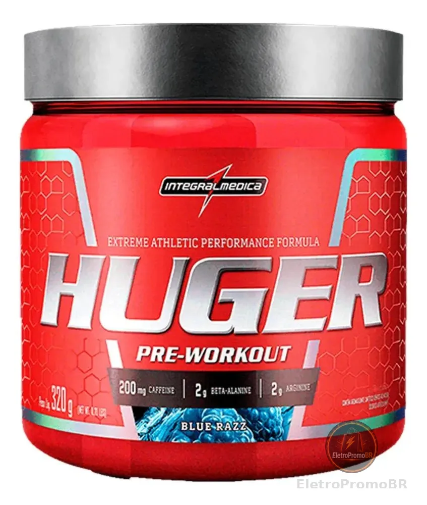 Pré Treino Huger Blue Razz 320g Integralmédica