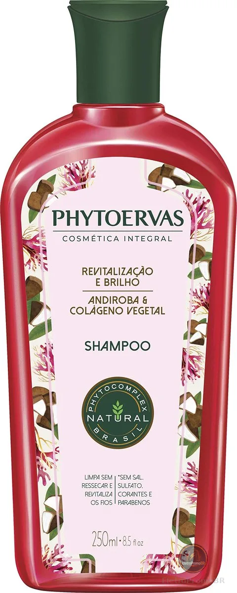 Phytoervas Shampoo Uso Diário 250 Ml Revitalização E Brilho Rosa