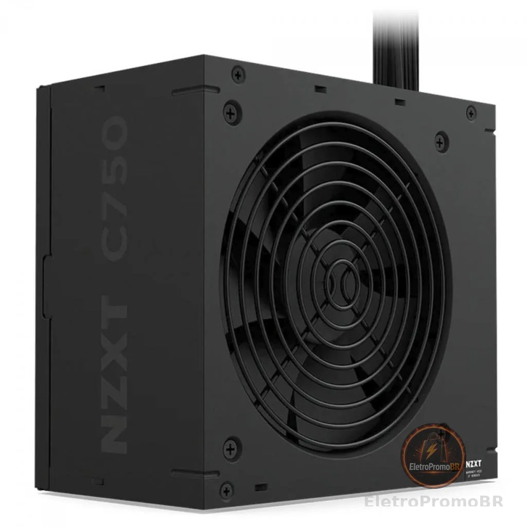 Fonte NZXT C750 Bronze, 750W, 80 Plus Bronze, PFC Ativo, ATX 3.1, Preto, PA-7B3BB-US