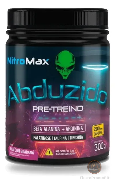 Pre Treino Abduzido 300g - Nitromax Sabor Açaí Com Guaraná