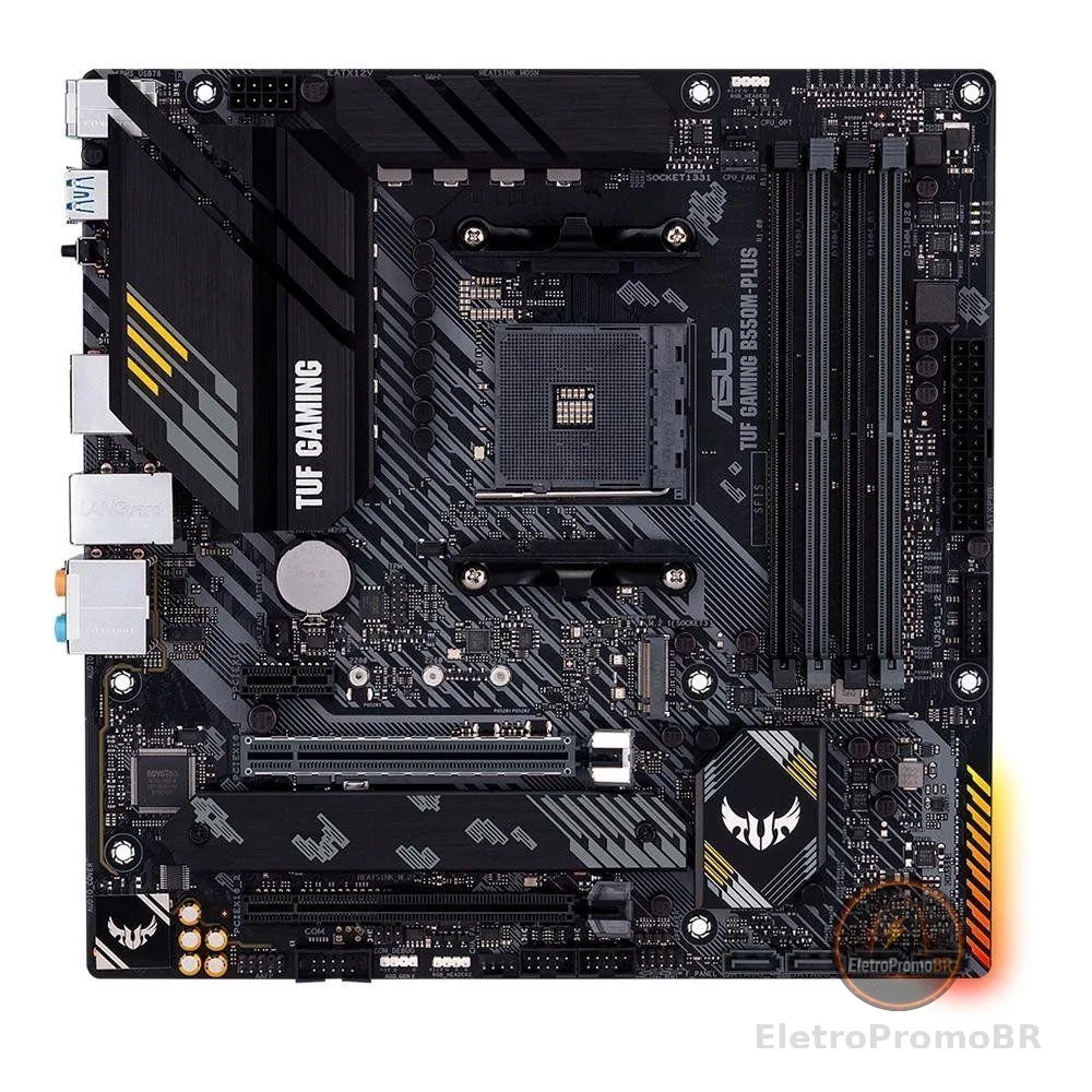 Placa-Mãe AMD AM4 Asus TUF GAMING B550M-Plus - 90MB14A0-C1BAY0