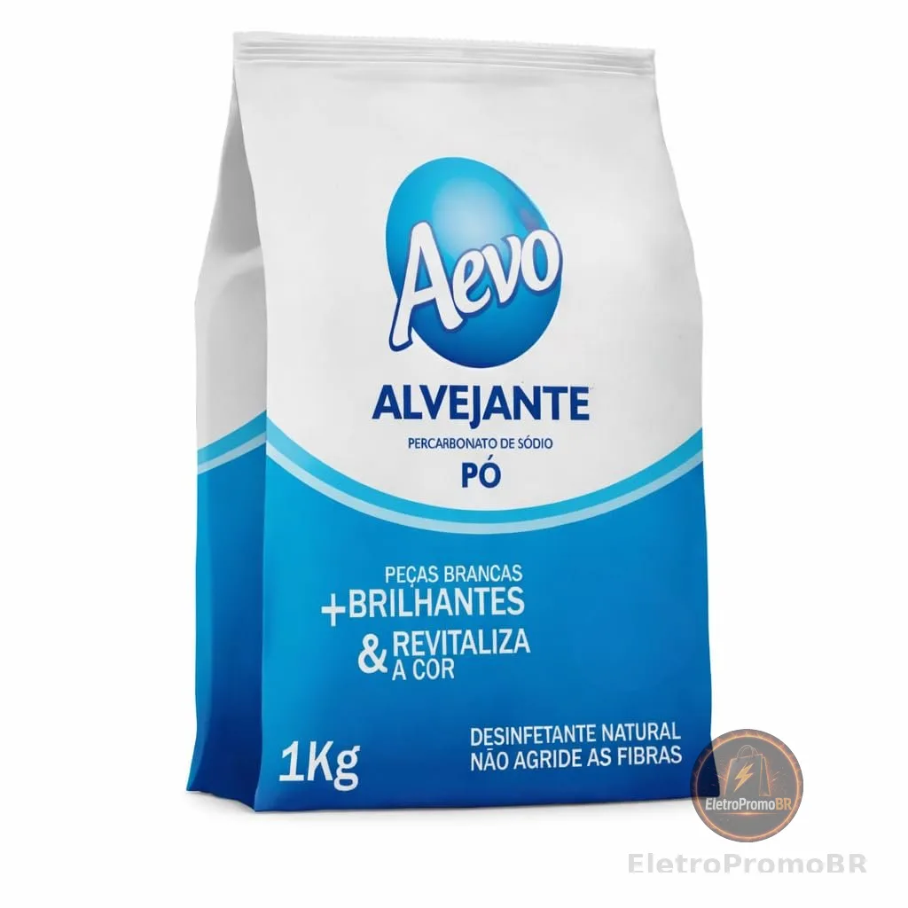 Percarbonato de Sódio Removedor de Manchas com Base de Percarbonato de Sódio, Barrilha e Sulfato de Sódio e Multiuso (Design Embalagem pode sofrer variações)