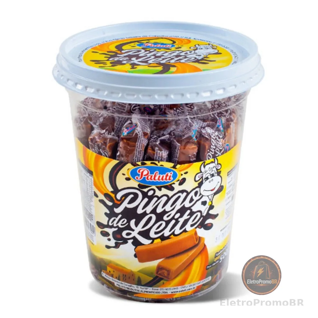 Pote Doce Pingo De Leite 500g C/50 Undades Paluti