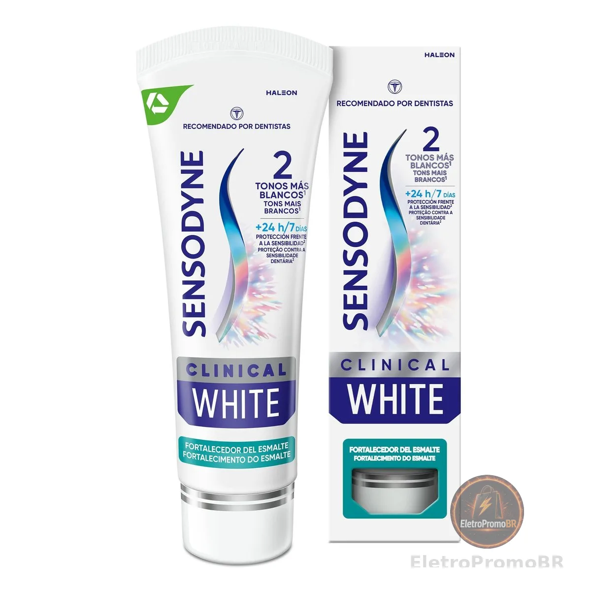 Sensodyne NOVO Creme Dental para Sensibilidade Clinical White, Reparação dos Dentes Sensíveis, 100g