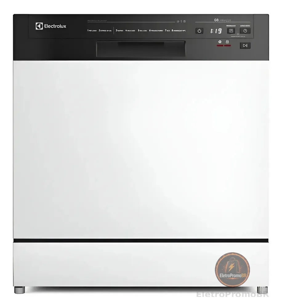 Lava-Louça 8 Serviços Branca com Programa Lava & Seca 50 min (LB08E Electrolux