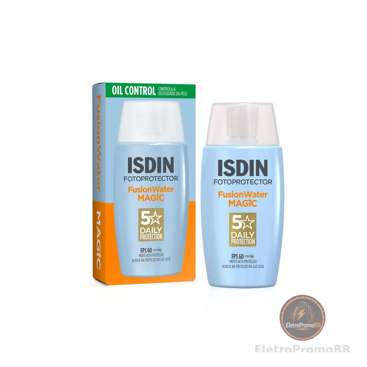 ISDIN Protetor Solar Facial Fusion Water 5 Stars Sem Cor FPS 60-50ml