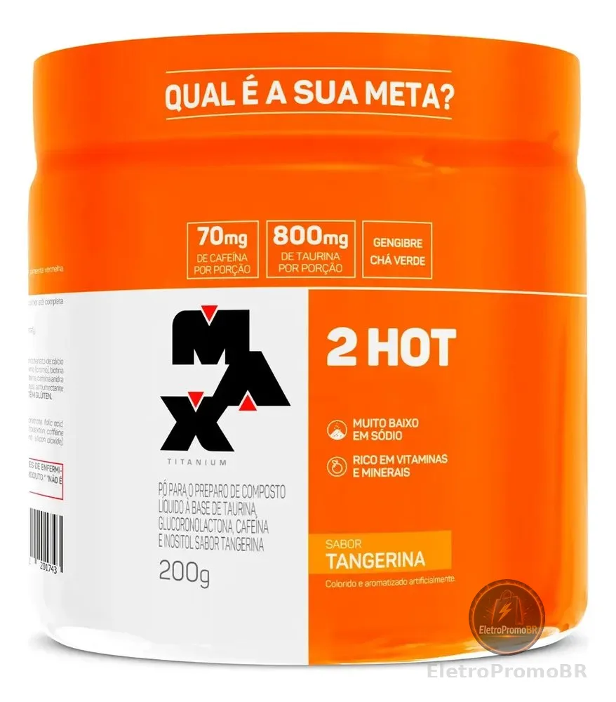 Termogênico 200g Ultimate 2Hot Max Titanium Tangerina Queima de Gordura