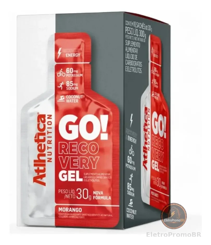 Go! Recovery Gel (display Com 10 Saches De 30g) Morango Morango