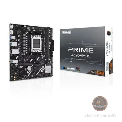 Placa Mãe ASUS PRIME A620AM-K, AMD AM5 , mATX, DDR5 - 90MB1GX0-M0EAY0