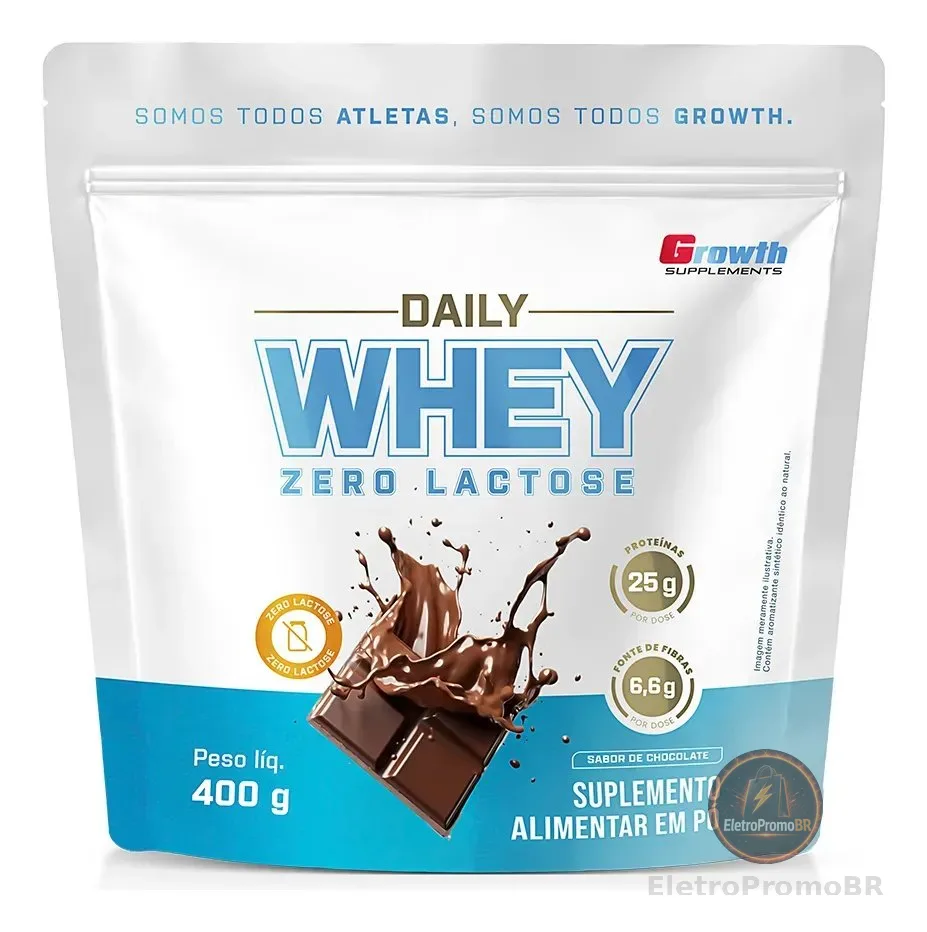 Daily Whey Protein Zero Lactose 400g Growth Supplements Chocolate