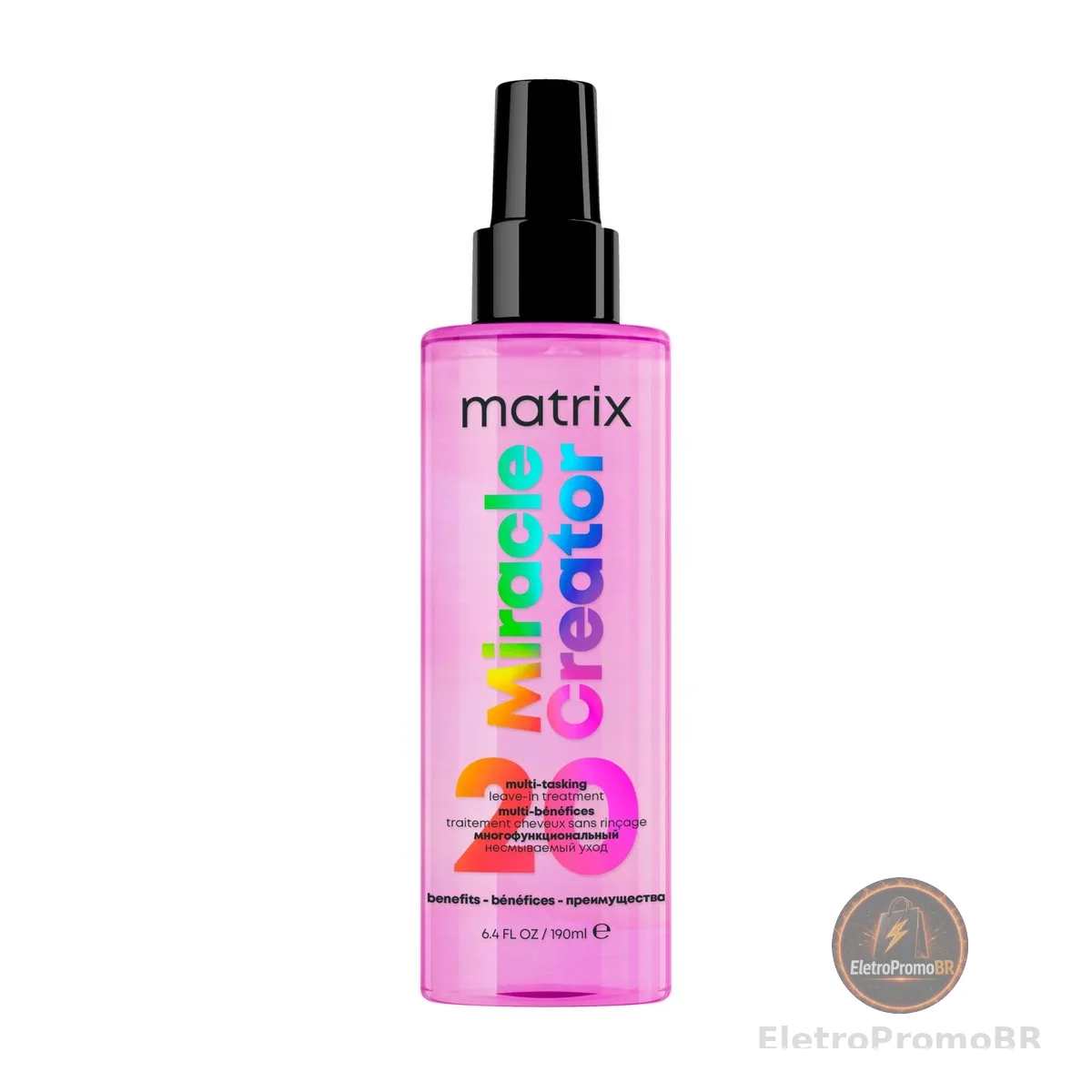 Matrix, Spray Multibenefícios, Miracle Creator, Para Todos Os Tipos De Cabelo, 20 Benefícios, Multifuncional, Leave-in Em Spray, Revitaliza, Nutre E Protege Termicamente, 190ml