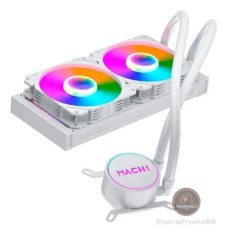 Water Cooler Mach1 Logic Gk240w Rgb 240mm Branco