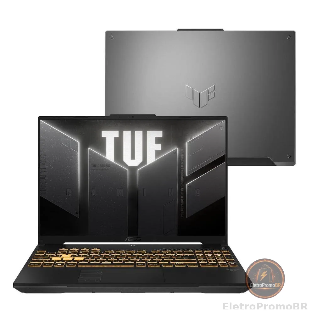 Notebook ASUS TUF Gamer F16 FX607VU NVIDIA RTX 4050 Intel 5 210H 16GB RAM 512GB SSD Linux LED FHD 16" IPS 144Hz RL385
