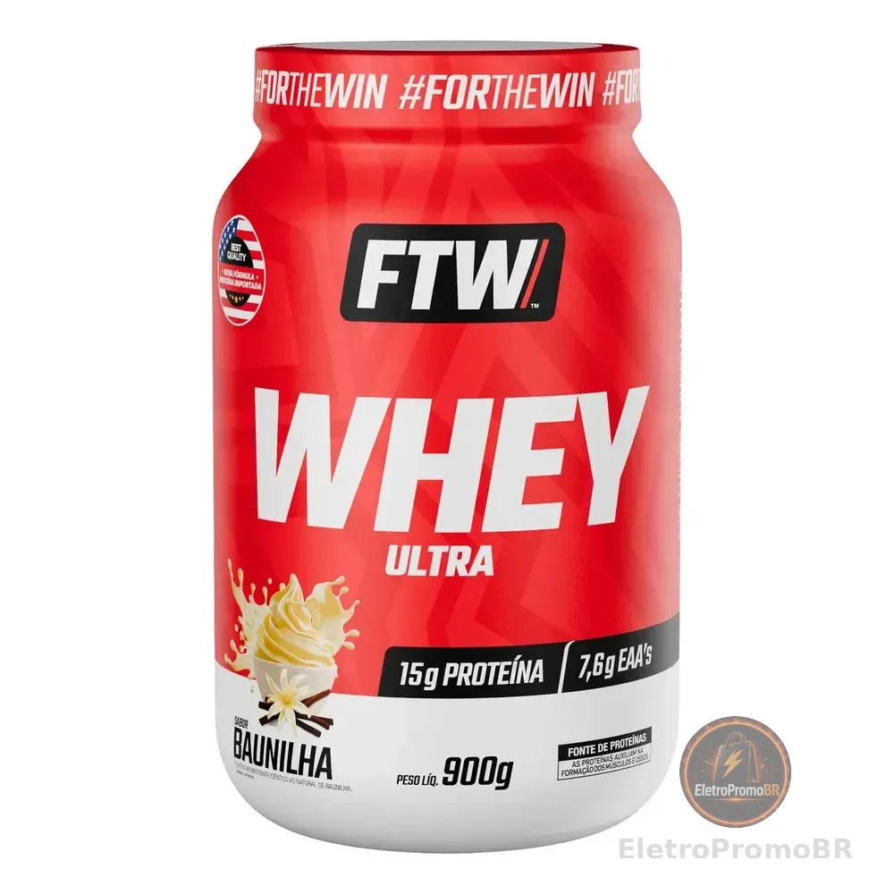 Whey Ultra Protein Pote 900g Sabor Baunilha Ftw