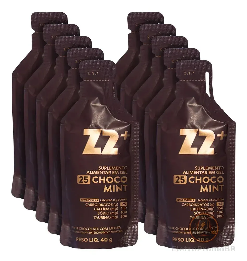 Energy Gel Z2+ Choco Mint Box 10 Unidades Sachê 40g