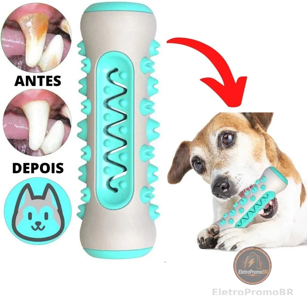Brinquedo Mordedor Para Cachorro Saúde Dental Modelo de Osso