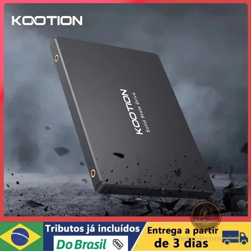 KOOTION X12 SSD SATA 256GB 512GB 1TB 2TB Unidade SSD SATA 3 de 2,5 Polegadas para Laptop, PS4, PC e Desktops