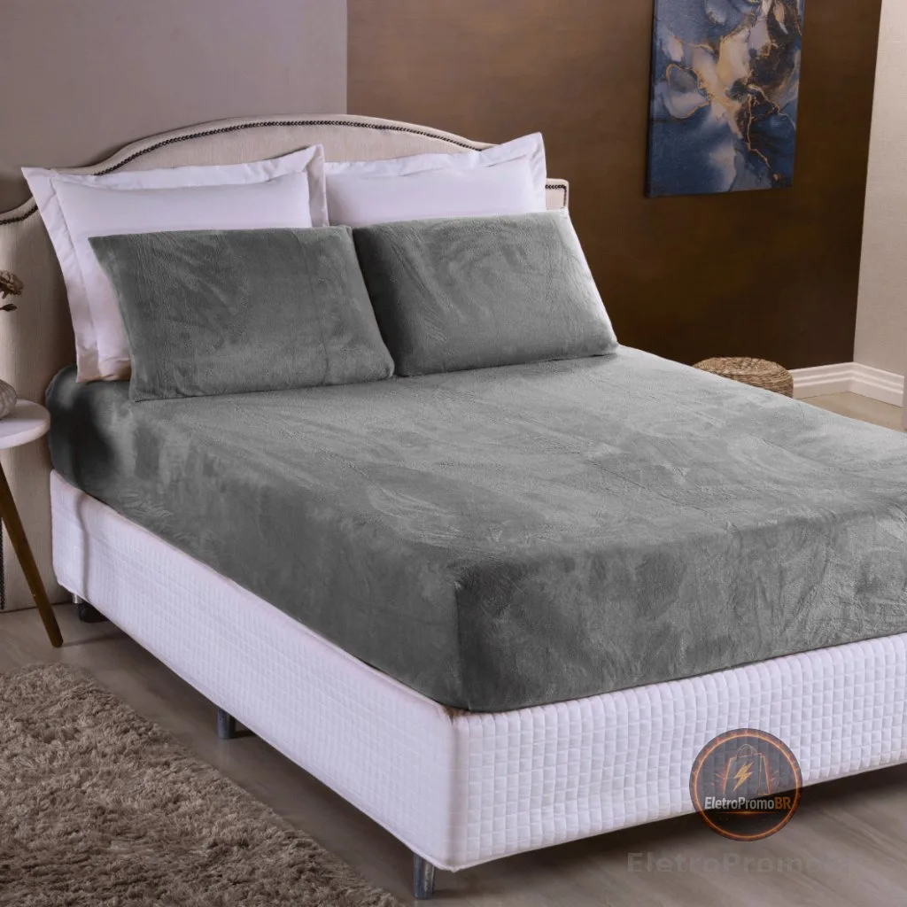 Jogo de Lençol Plush Com Elástico Pelúcia Inverno Quente Macio Para Cama Solteiro\Casal\Queen\King
