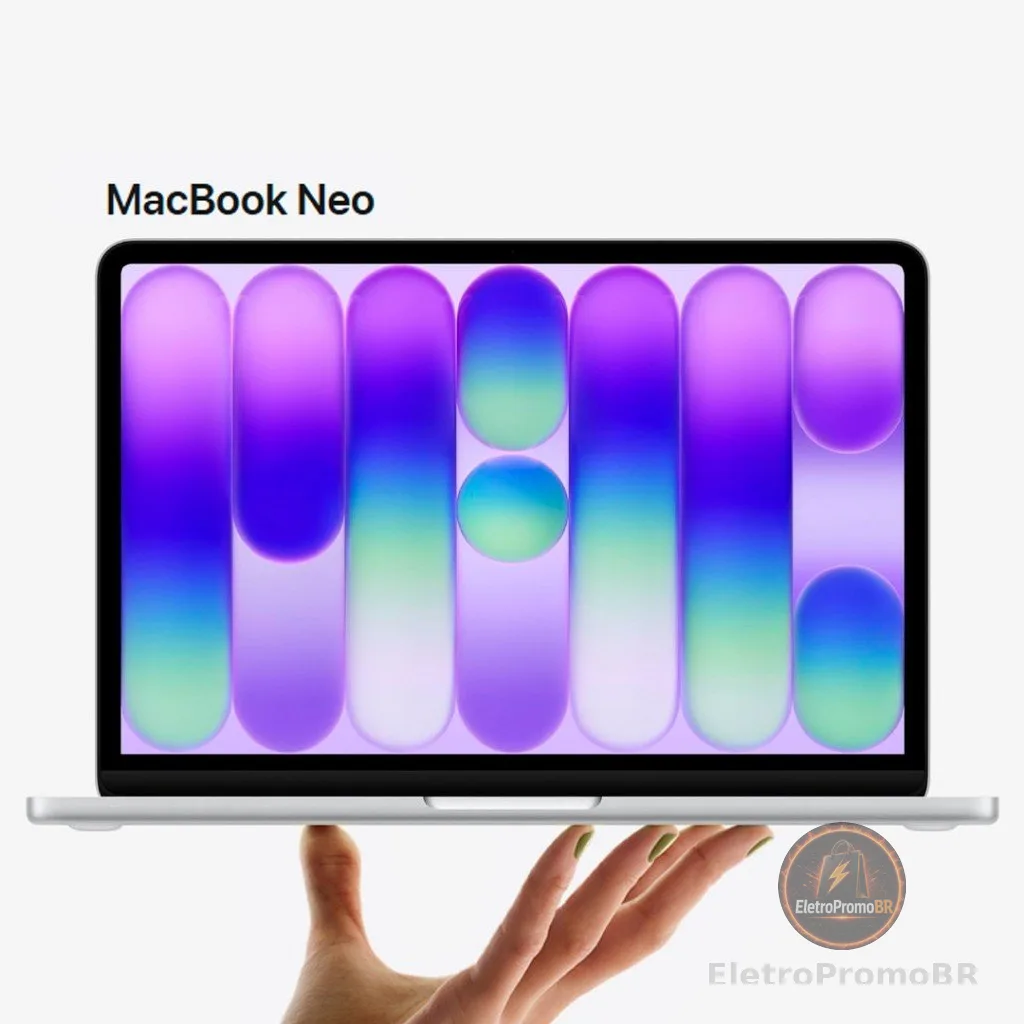 MacBook Neo Apple 13" Chip A18 Pro CPU de 6 núcleos GPU de 5 núcleos 8GB RAM 256GB Nota Fiscal