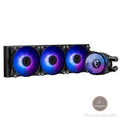 Water Cooler MSI MAG Coreliquid A12, ARGB, 360mm, Intel e AMD, Preto - CLA12360