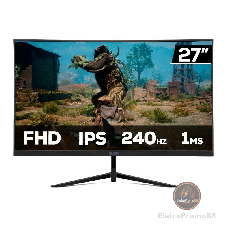Monitor Gamer Mancer Valak VX240S 27 Pol, IPS, Curvo FHD 1ms 240Hz FreeSync HDMI/DP, MCR-VX240S-BL01