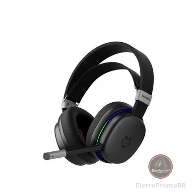 Headset Gamer Sem Fio Husky Howl, Bluetooth e USB, 7.1 surround, Driver 40mm, Microfone Omnidirecional, Bateria 7h, Preto - KGHG150WPT