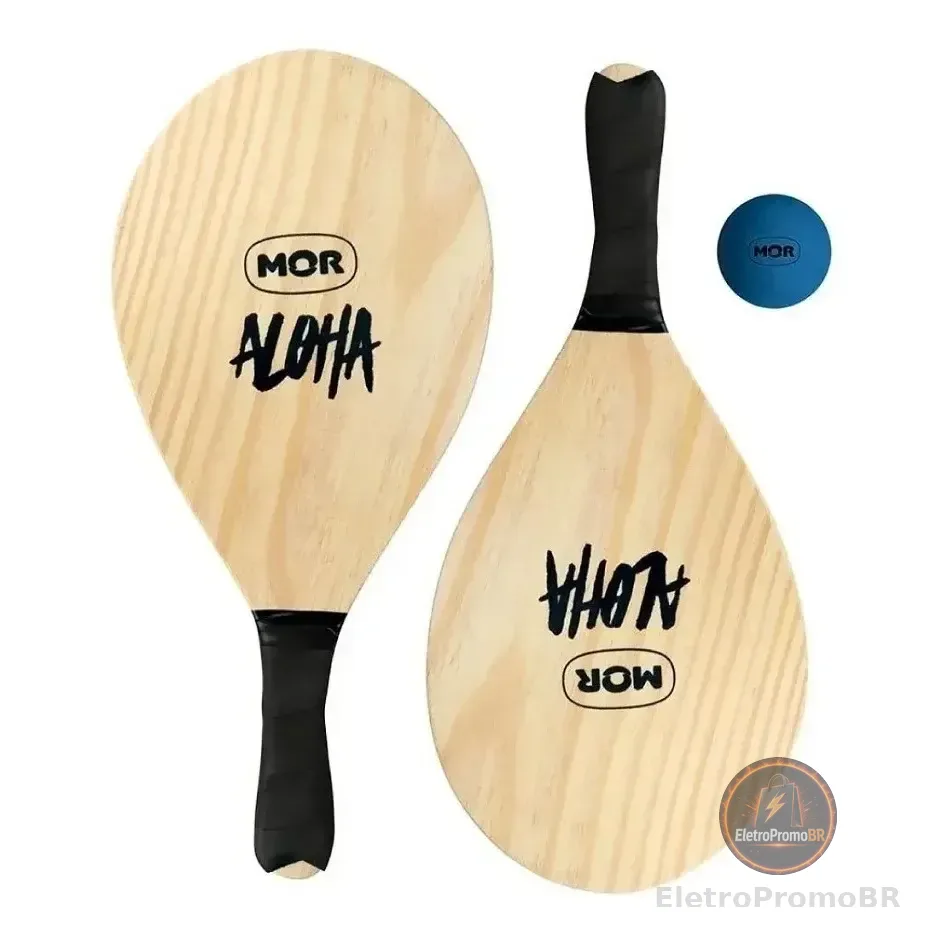 Frescobol De Madeira Aloha 3699 - Mor