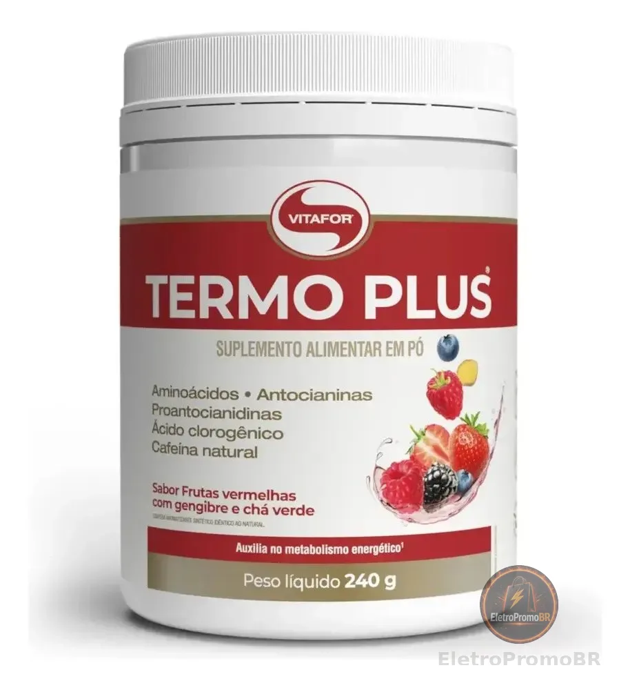 Suplemento Alimentar Termoplus Frutas Vermelhas Com Gengibre e Chá Verde 240g Vitafor