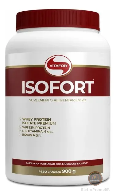 Whey Protein Isolado ( Iso Fort / Vitafor ) Pote Com 900g