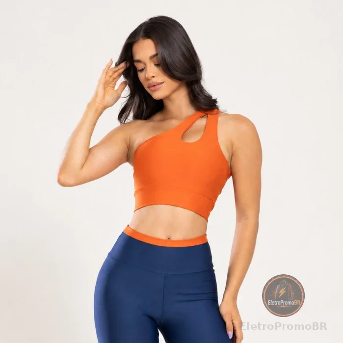 Conjunto Fitness de Academia Feminino Bicolor Calça Legging e Top Alça Zero Transparência Malhar Treino